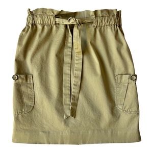 To The Max Beige Belted Cargo Style Skirt, Cargo skirt, Large pockets on skirt